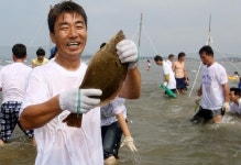 안면도 해수욕장 피서객 몰이