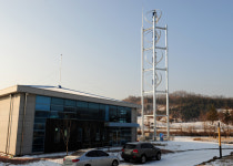 환경사업소 내 풍력발전기 가동