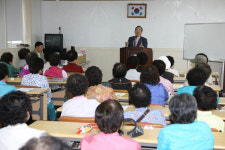 정상혁 군수, 보은노인대학 특강