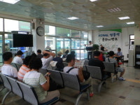 영동역에서 난계국악단 국악공연 가져