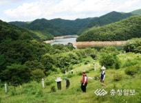 구불구불 능선따라 올라서니 지친 心身 달래주네