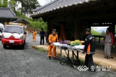 상옥리 흥주사서 화재대응훈련