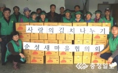 순성면 새마을지도자협의회, 김장김치 600포기 전달
