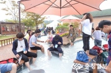 예산군, 덕산온천 족욕장 확대 개방