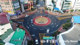 영동읍 중앙사거리 회전교차로 주민 안전 확보·보행환경 개선