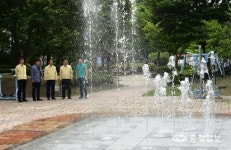 홍성군 쿨링포그  바닥분수 폭염쉼터 본격 가동