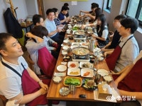 남기상 흥덕구청장, 강내면 직원들 격려·오찬