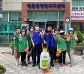 천안시 청룡동 자율방재단 방역활동 실시