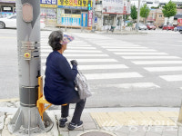 충주시 노약자 횡단보도 안전의자 호응