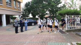 김영미 청주교육장, 용성중 등굣길 맞이