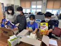 옥천 군남초, 독도경비대에 위문품 전달