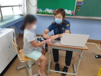 청주청원경찰서, 한벌초 범죄예방교육 및 지문등록 