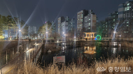 진천군, 두레봉공원 야간 경관조명 설치