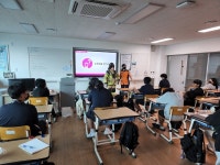 청양소방서, 정산중학교 미래소방관 체험 교실 운영