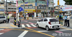 진천경찰서, 보행자 보호 의무 강화 홍보