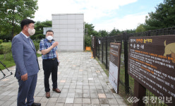 이범석 청주시장, 반려견 놀이터 시설물 점검