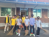 예산 고덕중, 학급 바른생활부원들과 마을 경로당 방문