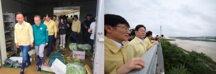 충북 수해 지역 찾은 여·야 지도부 특별재난지역 선포 한 목소리 