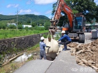 계룡시, 케이에이치건설 수해복구 자발적 참여 귀감
