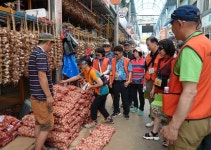 서울 노원구산악연맹, 단양서 장보기 행사