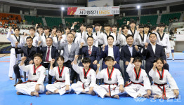 김진오 부의장, 서구청장기 태권도 대회 참석, 선수들 격려