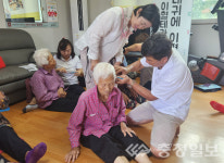 진천 문백면, 경로당 방문 이혈 테라피 재능 봉사