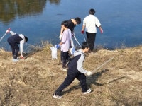 예산 신양중, 신양천 플로깅 활동 실시
