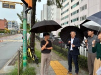 (주)전광계기산업 | 충북조달청, 청주시 '융복합안내전광판' 설치현장 점검