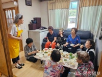 심천면 적십자봉사회, 용당리 경로당 사랑의 경로 위로연 실시