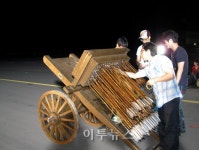 고흥서 신기전 복원 시험발사 성공