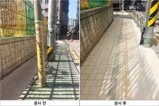관악구, 관악초 인근 통학로 노후보도블록 교체·점자 블록 설치