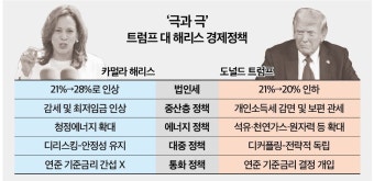 해리스·트럼프 경제정책 '극과 극'