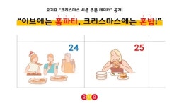 이브에 치킨 홈파티, 크리스마스는 짜장면 혼밥 많아