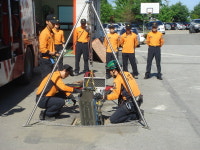 안성소방서 맨홀 인명구조 훈련