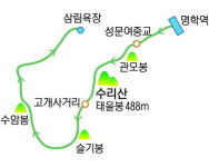 오솔길따라 배우는 여유 비좁은 정상 도심을 품다