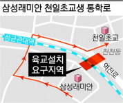 [현장르포]수원 천천동 래미안A 10년째 위험한 등굣길