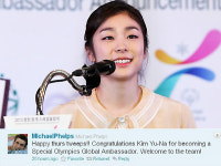 펠프스 김연아 축하 스페셜올림픽 국제 홍보대사 선정 축하해