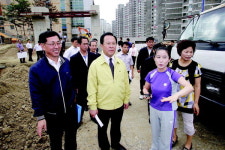 김학규 용인시장, 도로 공사 현장 방문