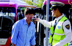 수원남부署 현장학습 차량 음주 단속