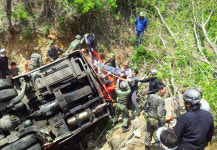양구에서 대전 우송중학교 수학여행 버스 추락… 40여명 중경상 인근병원 이송