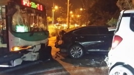 시흥시 군자동 황고개로서 시내버스 사고… 승객 4명 경상