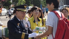 성남수정署, 행복밥차 운영 및 학교폭력 근절 캠페인 개최