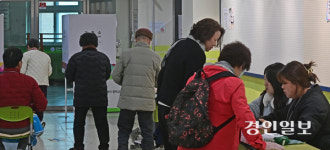 [화보] 4·2 재보궐 선거 강화읍제5투표소