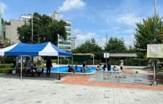 [포토] 시흥시청사 야외 물놀이 ‘추억 쌓기’