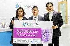 한림화상재단-스템텍코리아, 화상아동 후원금 전달