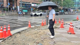 강동구의회 조동탁 의장, 천호동 광진교남단사거리 공사현장 점검