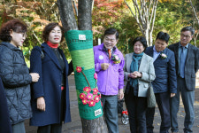 전농2동 자원봉사캠프,  ‘배봉산 겨울나무 뜨개옷 입히기’로 온정 전해