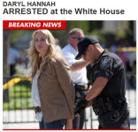 美배우 다릴 한나 체포… 백악관 앞서 환경운동