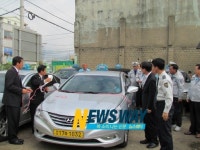 사천시, 모범택시 관광 홍보등 달기 발대식