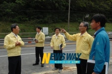 권민호 거제시장 태풍 산바 피해 현장 방문